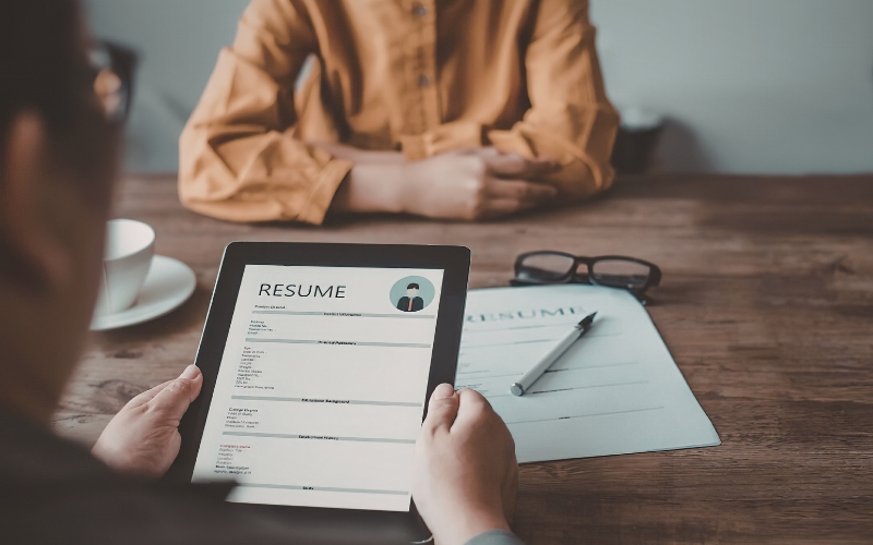 Dream Job Strategy — woman walking into a bright office